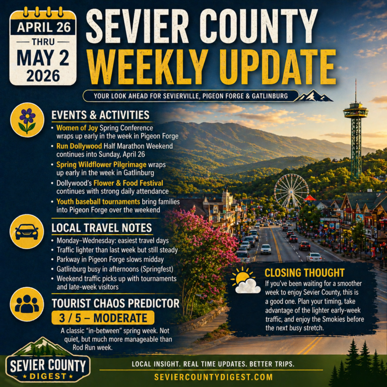 Whats Happening around Sevier County, TN April 26th – May 2nd, 2026