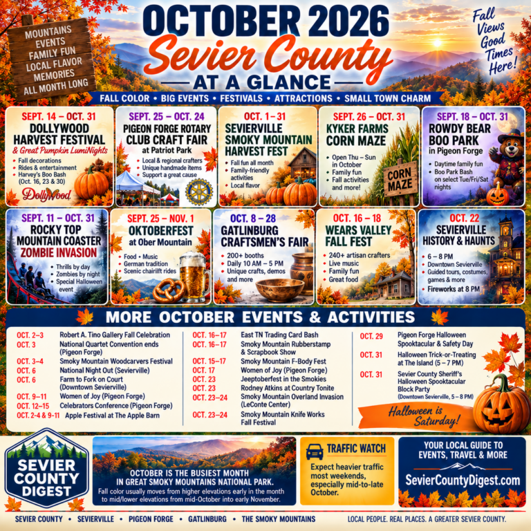 October 2026 Events in Sevier County, TN: Fall & Halloween Guide