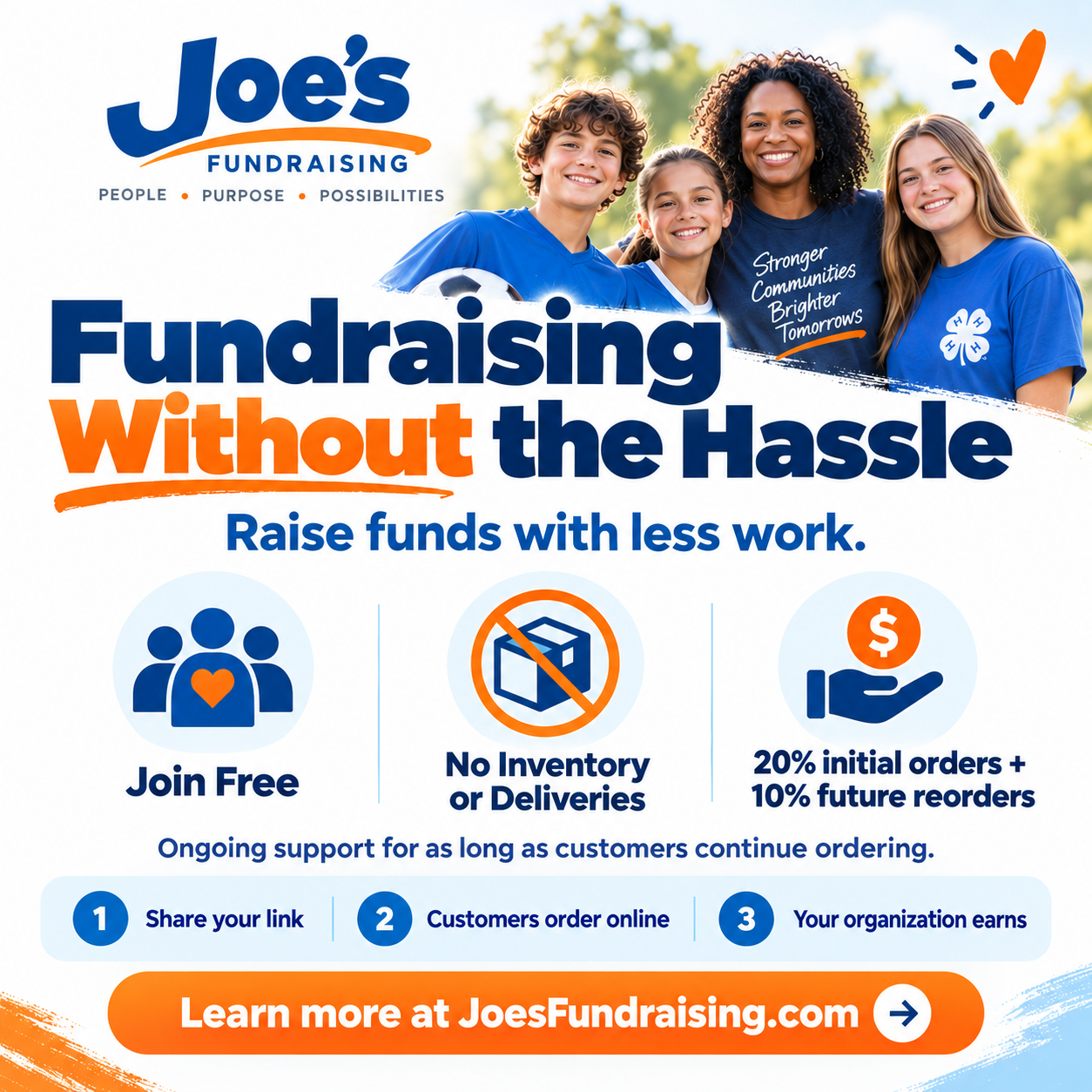 Joe’s Fundraising - Fundraising without the hassle for churches, schools, teams and community organizations