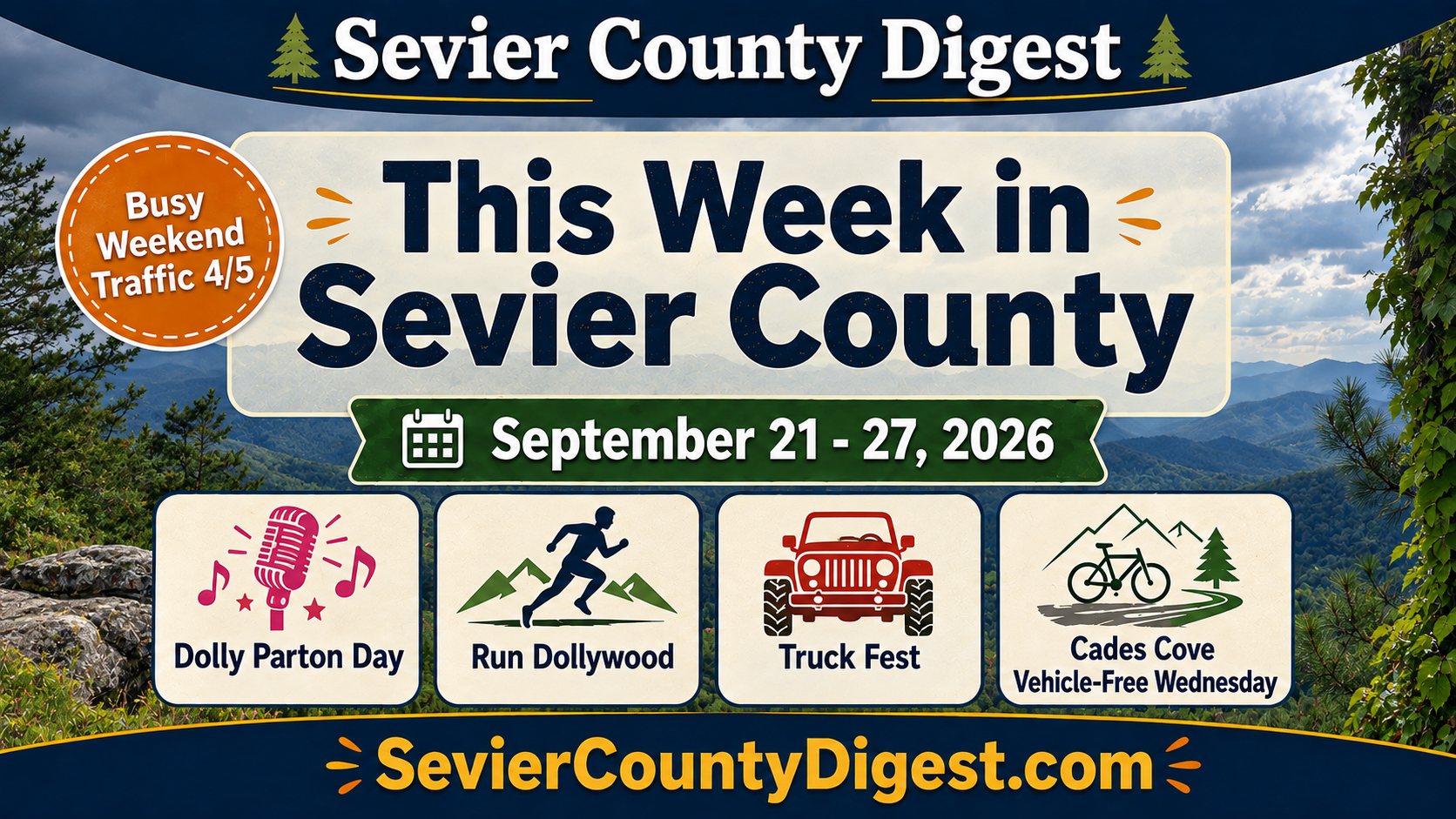 This Week in Sevier County, September 21–27, 2026